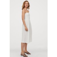 H&M Kreszowana sukienka 0856310002 Biały