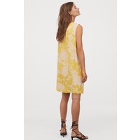 H&M Trapezowa sukienka 0816841006 Żółty/Kwiaty