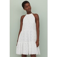 H&M Trapezowa sukienka 0880738003 Biały
