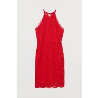 H&M Sukienka z mocowaniem na karku 0751254002 Czerwony