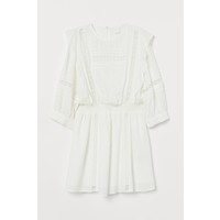 H&M Sukienka z żakardowej tkaniny 0788178001 Naturalna biel