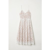 H&M Koronkowa sukienka 0608007001 Biały