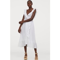 H&M Bawełniana sukienka 0825781004 Biały