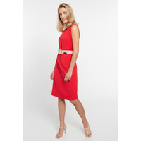 Quiosque Czerwona prosta sukienka z paskiem 4JG012601