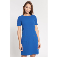 Quiosque Niebieska prosta sukienka z kieszeniami na biodrach 4JF004801