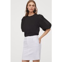 H&M Krótka spódnica dżinsowa 0745232001 Biały