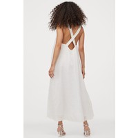 H&M Bawełniana sukienka trapezowa 0895451001 Biały