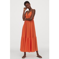 H&M Sukienka w strukturalny splot 0885439002 Pomarańczowy