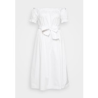 Glamorous Curve POPLIN TIE WAIST BARDOT Sukienka letnia white GLA21C07K