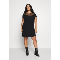 Even&Odd Curvy Sukienka z dżerseju black EVB21C01U