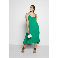 CAPSULE by Simply Be MIDI CAMI DRESS 2 PACK Sukienka letnia black based palm print & green solid CAS21C01A