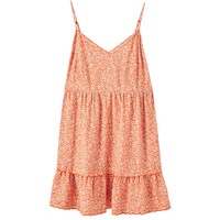 PULL&BEAR MIT BLUMENPRINT Sukienka letnia orange PUC21C0I1