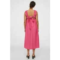 H&M Trapezowa sukienka z kokardą 0915047001 Wiśniowy
