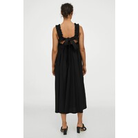 H&M Trapezowa sukienka z kokardą 0915047001 Czarny