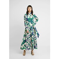 IVY & OAK SHIRT DRESS MIDI Długa sukienka green flower IV321C06O