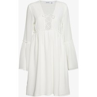 NA-KD LACE UP FLOWY DRESS Sukienka letnia white NAA21C0AW