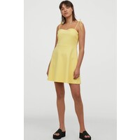 H&M Wzorzysta sukienka z dżerseju 0811333001 Żółty/Krata gingham
