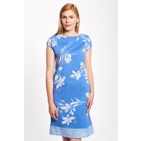 Quiosque Błękitna prosta sukienka ze wzorem 4JT009811