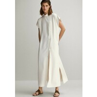 Massimo Dutti MIT SEITLICHEN KNÖPFEN Sukienka koszulowa white M3I21C0A1