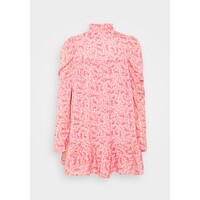Missguided Petite PUFF SLEEVE TIERED SMOCK DRESS FLORAL Sukienka letnia pink M0V21C0B9