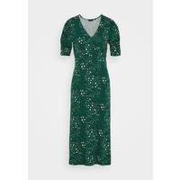 Dorothy Perkins EMPIRE SEAM SHORT SLEEVE MIDI LEOPARD Sukienka z dżerseju green DP521C2GT