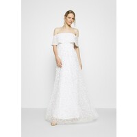 Maya Deluxe SCATTERED SEQUIN BARDOT MAXI DRESS Suknia balowa white M2Z21C05J