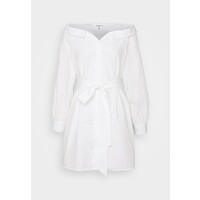 Missguided BARDOT BELTED SHIRT DRESS Sukienka koszulowa white M0Q21C1MP
