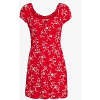 Abercrombie & Fitch RUCHED BUST MINI Sukienka letnia red A0F21C03R