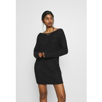 Missguided Petite OFF SHOULDER JUMPER DRESS Sukienka dzianinowa black M0V21C0BT