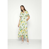 Dorothy Perkins SHEERED WAIST FLORAL KIMONO DRESS Sukienka letnia yellow DP521C2FO