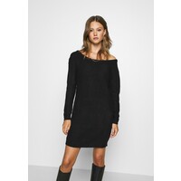 Missguided AYVAN OFF SHOULDER JUMPER DRESS Sukienka dzianinowa black M0Q21C1N4