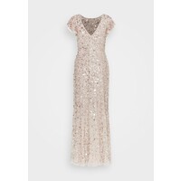 Maya Deluxe FLUTTER SLEEVE ALL OVER SEQUIN MAXI DRESS Suknia balowa rose gold M2Z21C06O