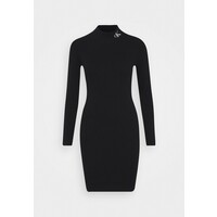 Calvin Klein Jeans ROLL NECK DRESS Sukienka dzianinowa black C1821C06B