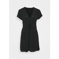 Cotton On MARISSA GATHERED FRONTMINI DRESS Sukienka letnia tiffany black C1Q21C012
