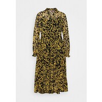 Tommy Jeans PRINTED MIDI SHIRT DRESS Sukienka koszulowa black/yellow TOB21C041