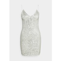 Missguided SEQUIN MINI DRESS Sukienka koktajlowa silver M0Q21C1PF