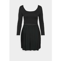 Calvin Klein Jeans LOGO WAISTBAND PLEATED DRESS Sukienka letnia black C1821C07N