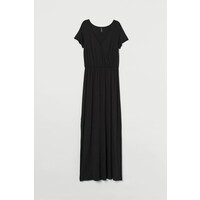 H&M Długa sukienka z dżerseju 0731996004 Czarny