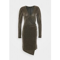 Selected Femme SLFPETRA SHORT DRESS EX Sukienka koktajlowa black/bronze SE521C0XX