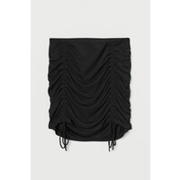 H&M Drapowana spódnica z siateczki 0877087001 Czarny