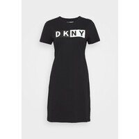 DKNY TONE LOGO TEE DRESS Sukienka z dżerseju black DK141L004