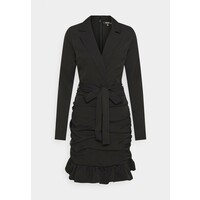 Missguided Tall RUCHED FRILL BLAZER DRESS Sukienka letnia black MIG21C098