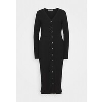 Glamorous Tall LONG SLEEVES BUTTON FRONT DRESS Sukienka dzianinowa black GLC21C02O
