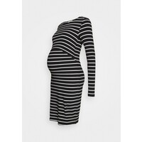 Anna Field MAMA NURSING FUNCTION long sleeve stripe dress Sukienka z dżerseju black/white EX429F03A