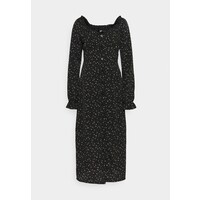 Missguided Tall MILKMAID DRESS DITSY Długa sukienka black MIG21C08N