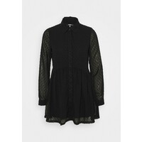 Missguided Petite DOBBY SPOT SMOCK DRESS Sukienka koszulowa black M0V21C0H8