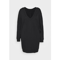 KARL LAGERFELD BACK V NECK LOGO DRESS Sukienka letnia black K4821C036