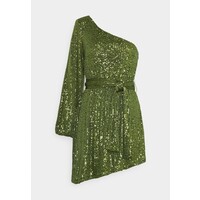 Glamorous ASYMMETRICAL SEQUIN MINI DRESS WITH ONE LONG SLEEVE AND TIE DETA Sukienka koktajlowa green GL921C0NR
