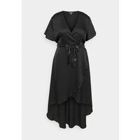 Missguided Plus WRAP MAXI DRESS Długa sukienka black M0U21C0A3