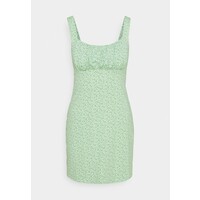 Hollister Co. BARE DRESS Sukienka z dżerseju pistachio floral H0421C03D